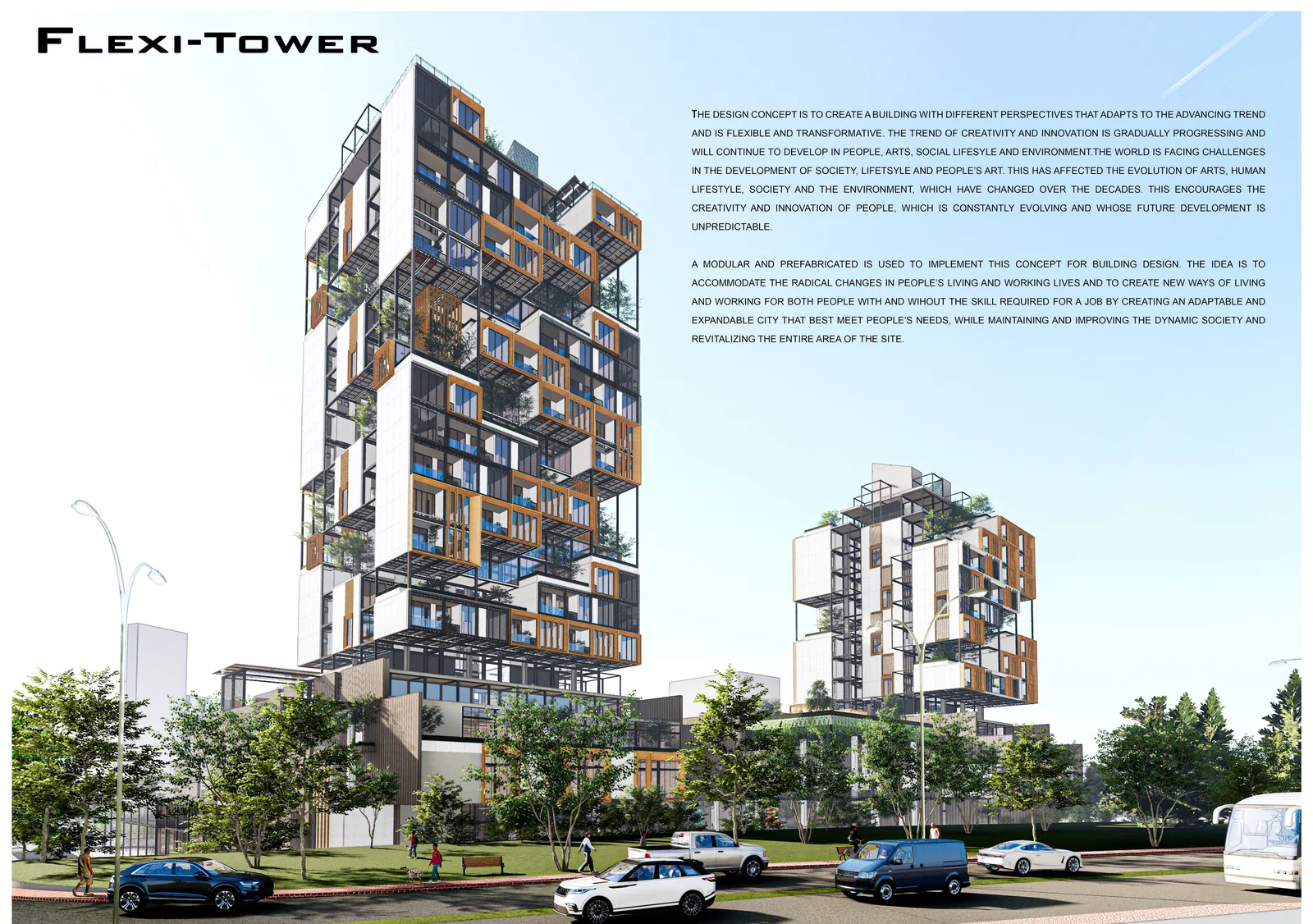 Flexi-Tower exterior architectural rendering